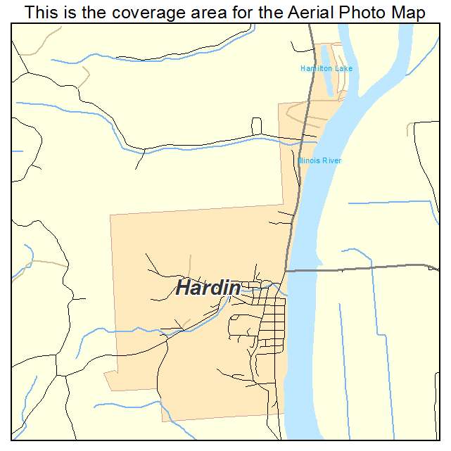 Hardin, IL location map 