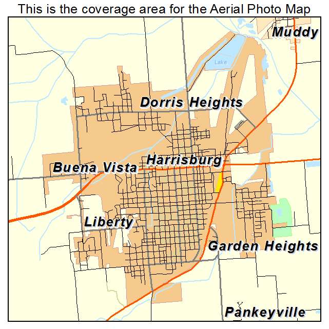 Harrisburg, IL location map 