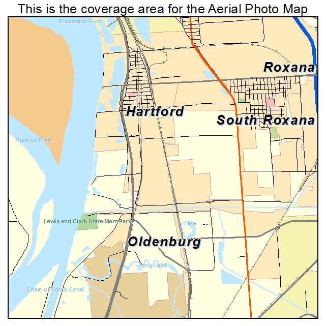 Hartford, IL location map 
