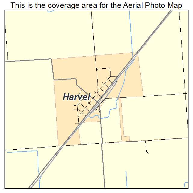 Harvel, IL location map 