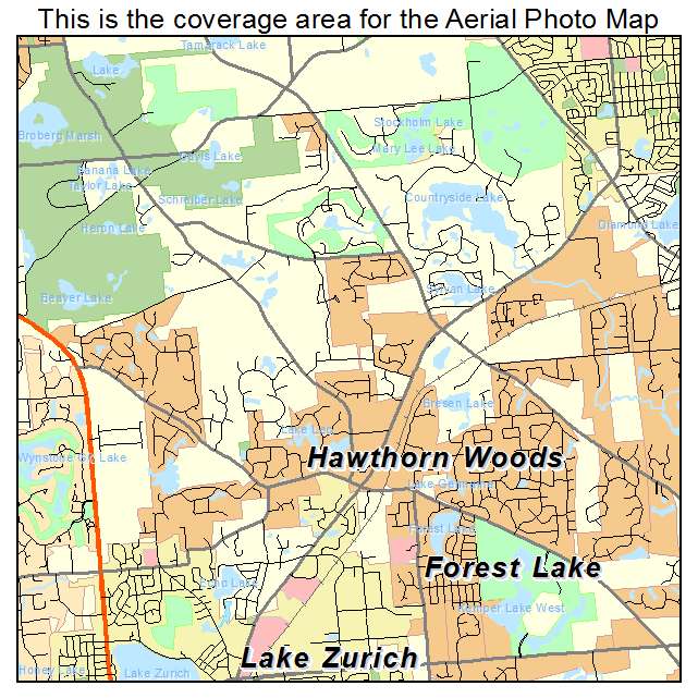 Hawthorn Woods, IL location map 