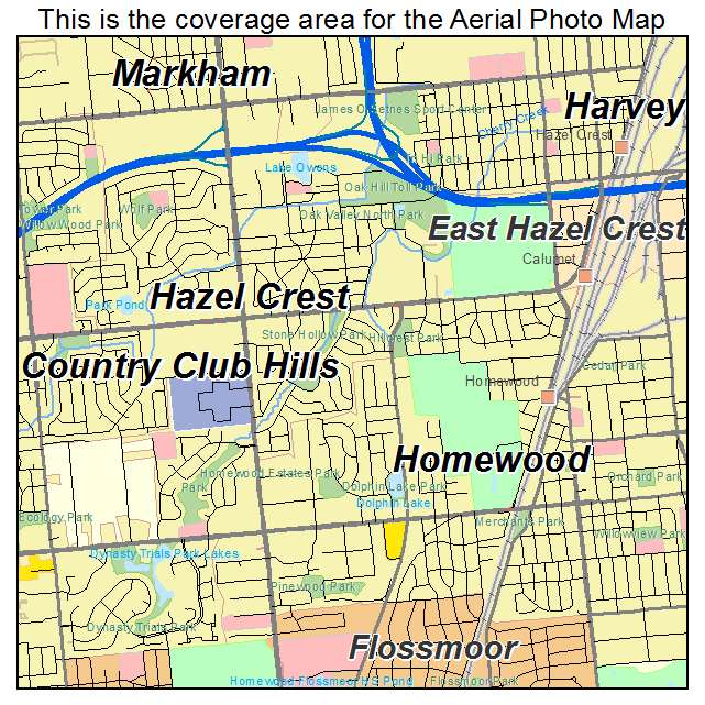 Hazel Crest, IL location map 