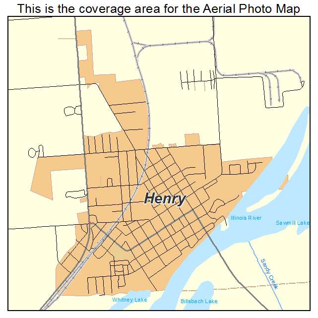 Henry, IL location map 