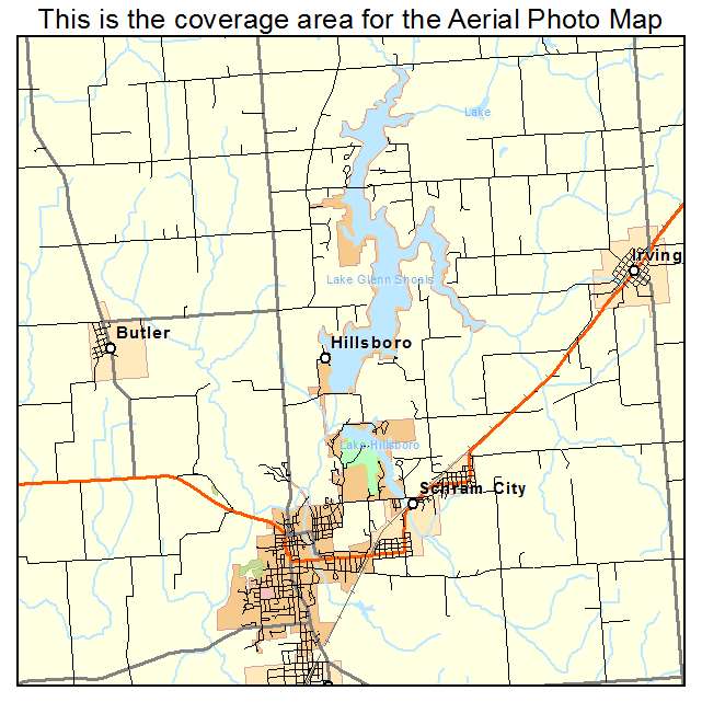 Hillsboro, IL location map 