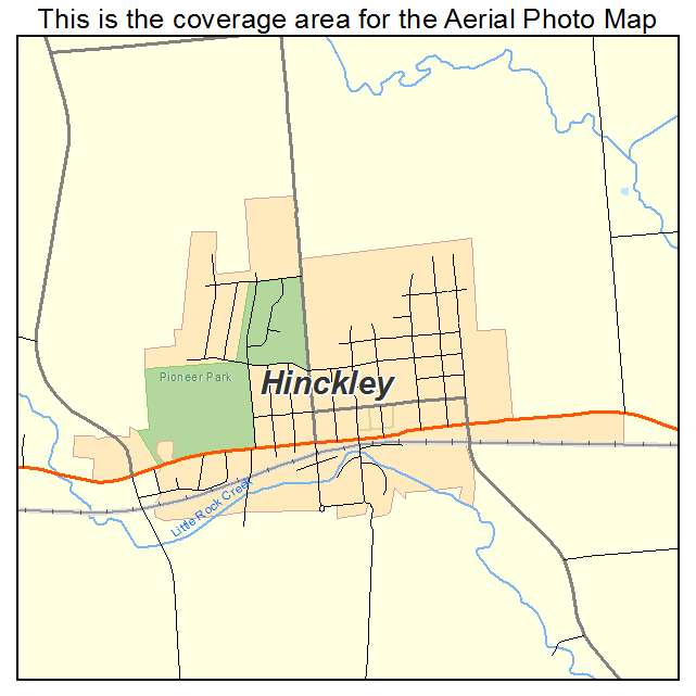 Hinckley, IL location map 