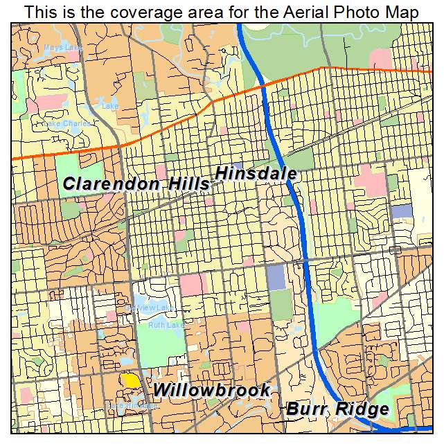 Hinsdale, IL location map 