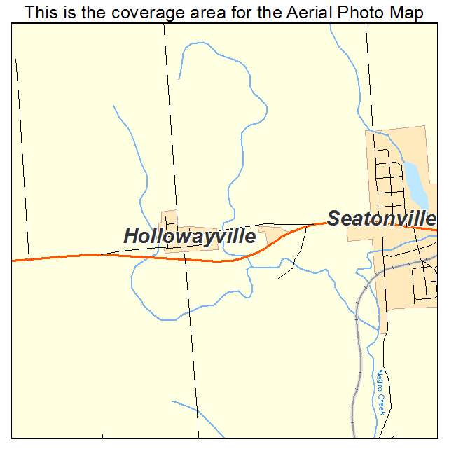Hollowayville, IL location map 