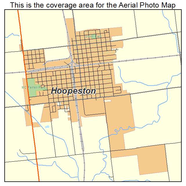 Hoopeston, IL location map 