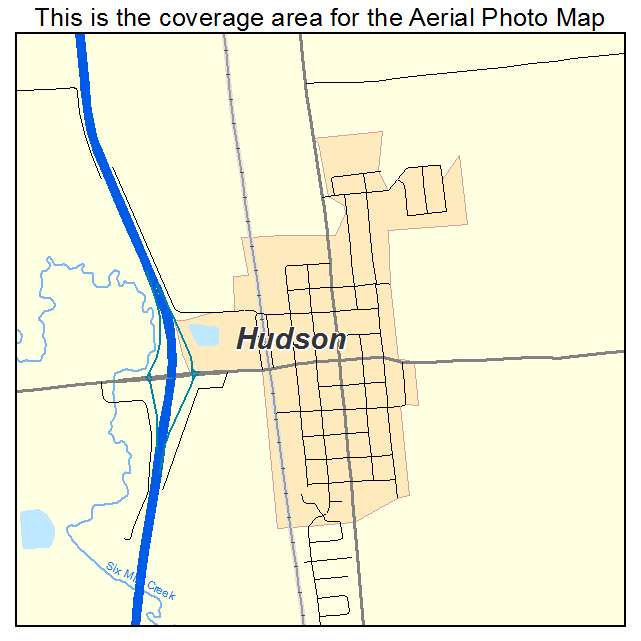 Hudson, IL location map 
