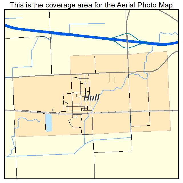 Hull, IL location map 