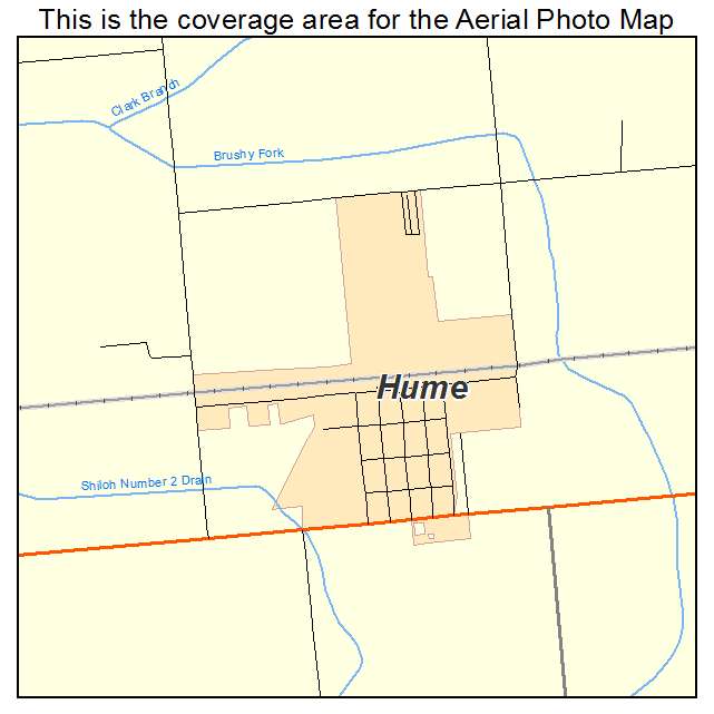 Hume, IL location map 