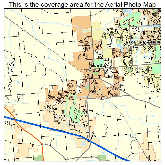 Huntley, IL location map 