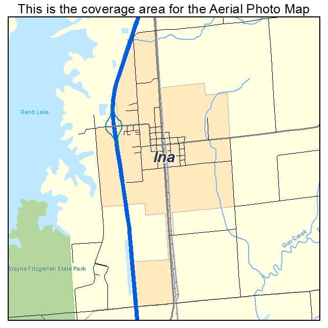 Ina, IL location map 