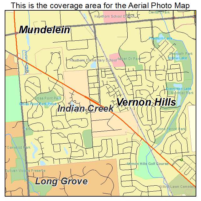 Indian Creek, IL location map 