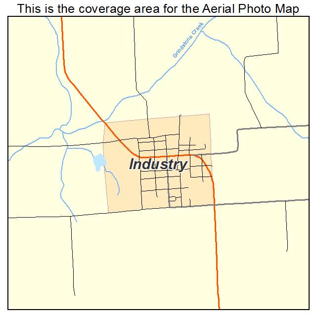 Industry, IL location map 