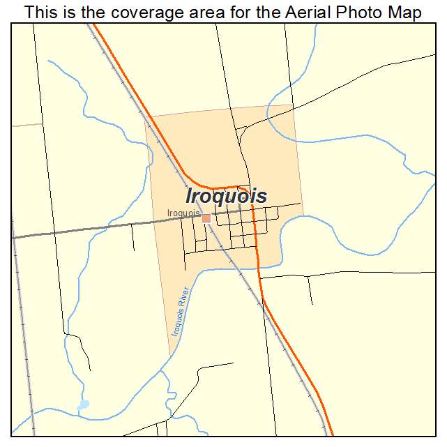 Iroquois, IL location map 