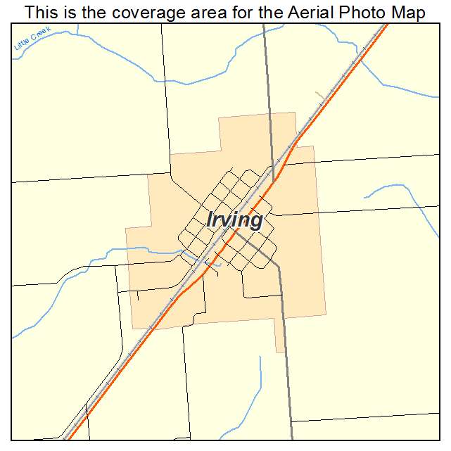 Irving, IL location map 