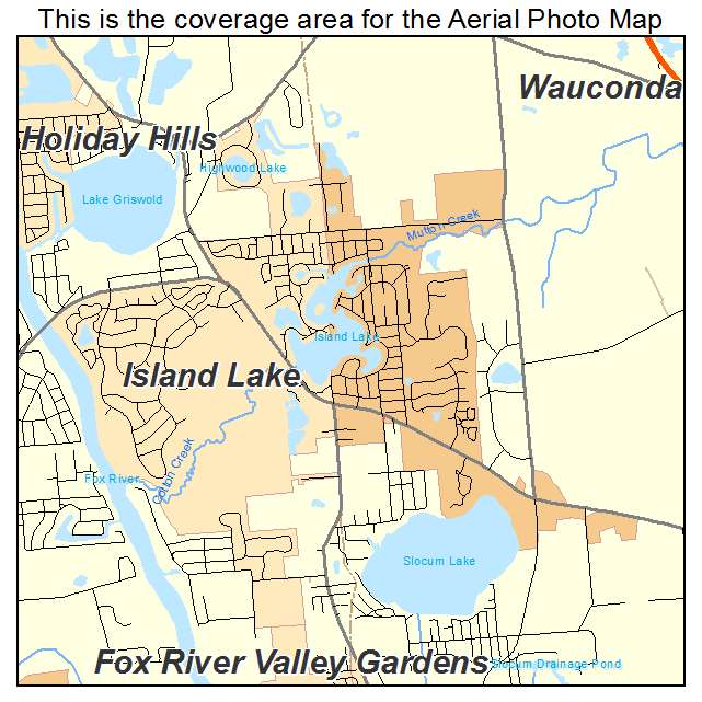 Island Lake, IL location map 