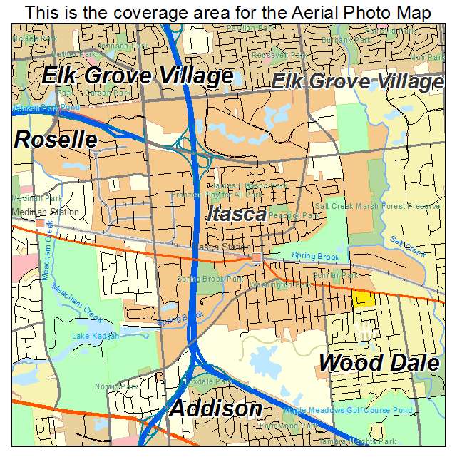 Itasca, IL location map 