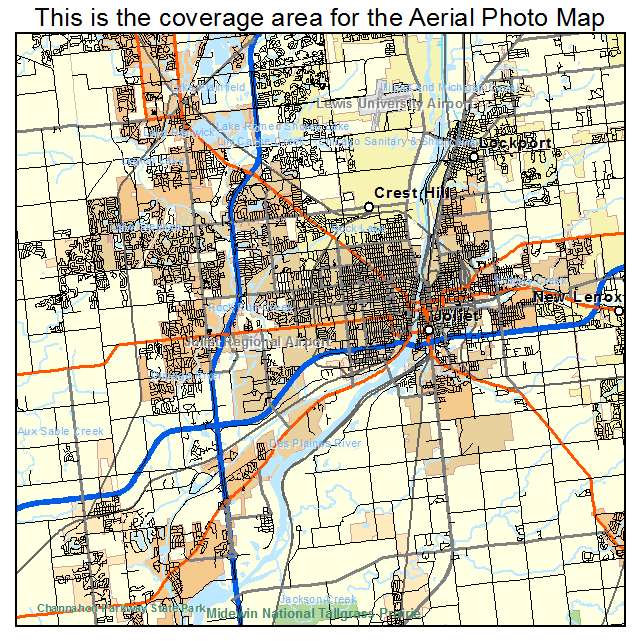 Joliet, IL location map 