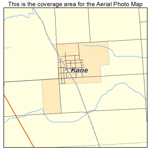 Kane, IL location map 