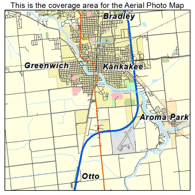 Kankakee, IL location map 