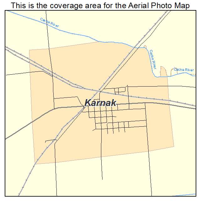 Karnak, IL location map 