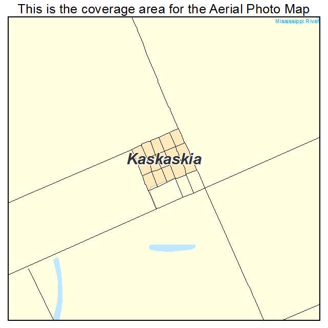 Kaskaskia, IL location map 