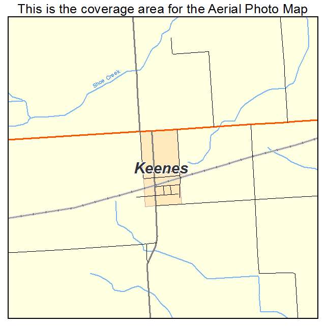 Keenes, IL location map 