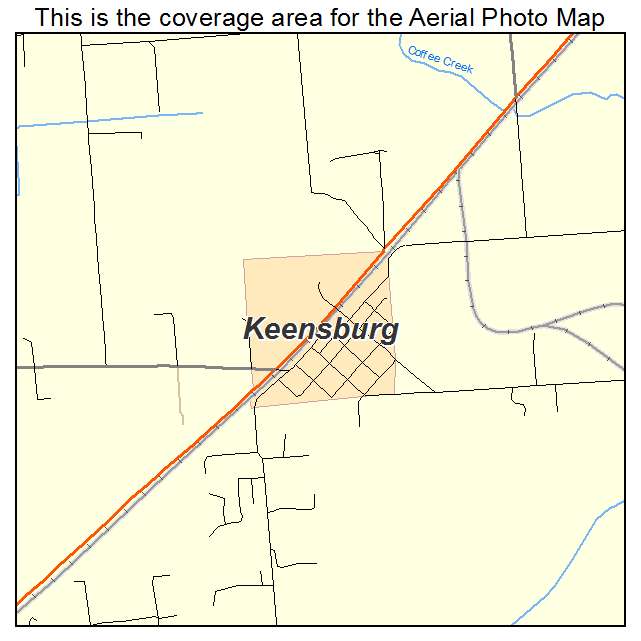 Keensburg, IL location map 