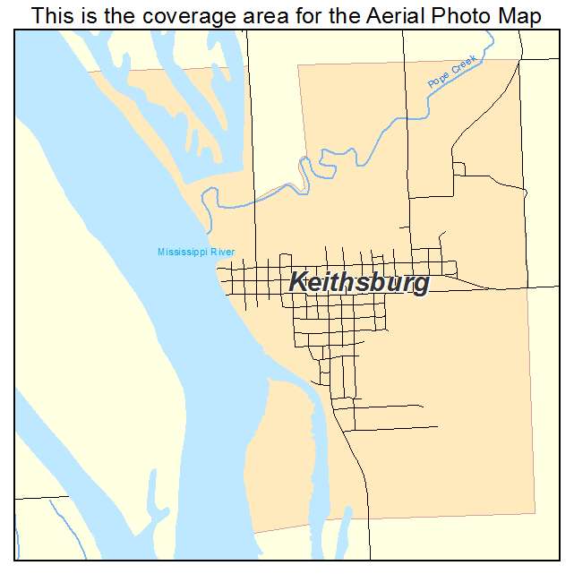 Keithsburg, IL location map 