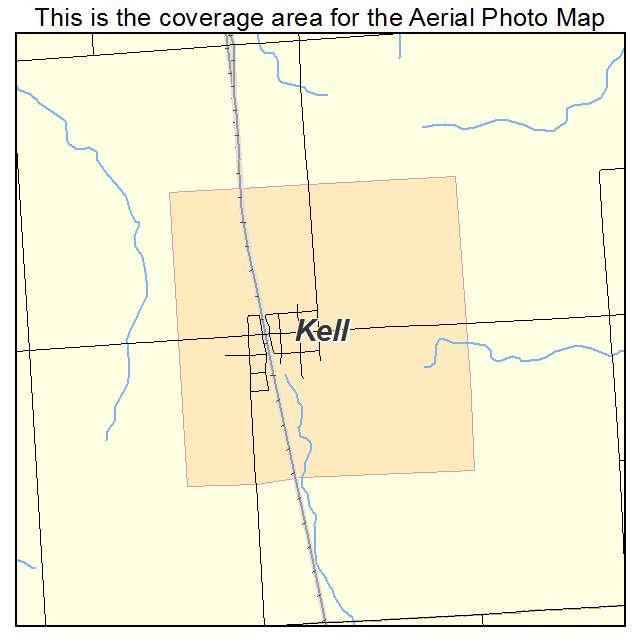Kell, IL location map 