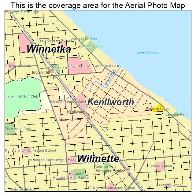 Kenilworth, IL location map 