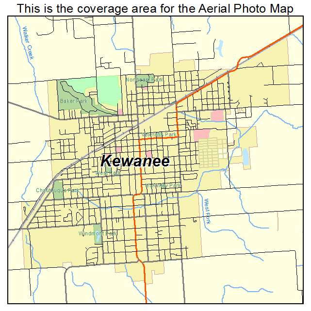 Kewanee, IL location map 