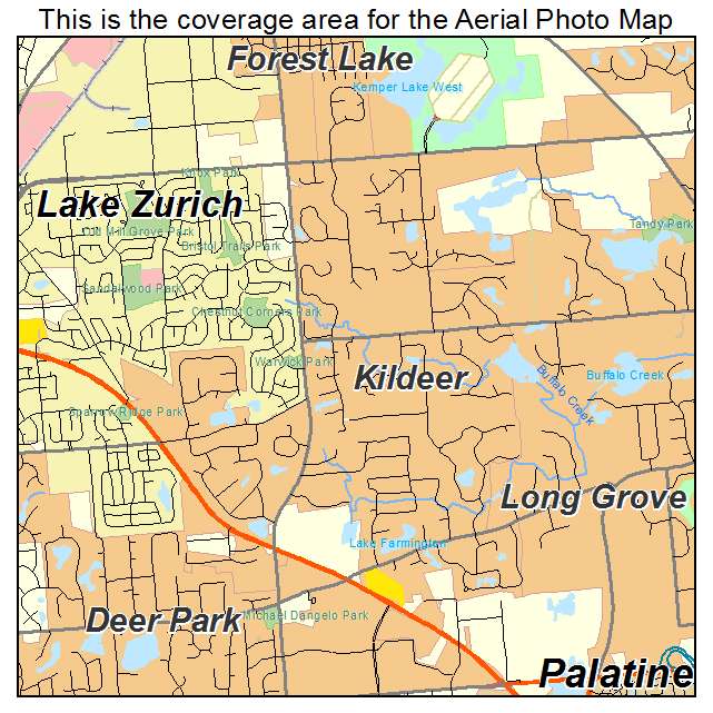 Kildeer, IL location map 