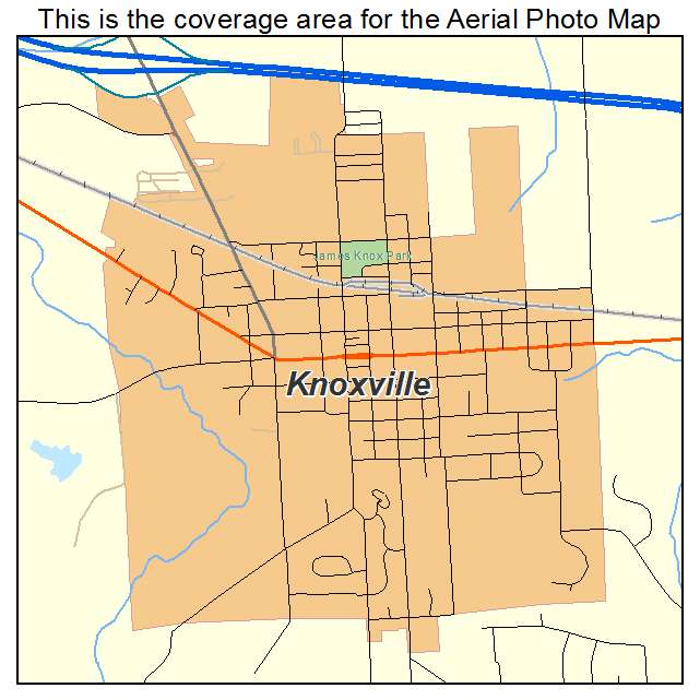 Knoxville, IL location map 