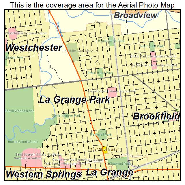 La Grange Park, IL location map 