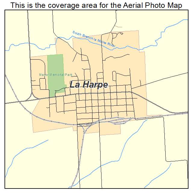 La Harpe, IL location map 