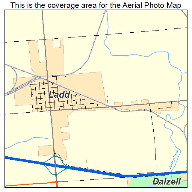 Ladd, IL location map 