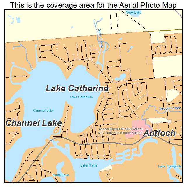 Aerial Photography Map of Lake Catherine, IL Illinois