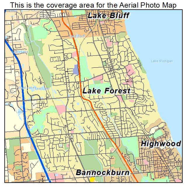 Lake Forest, IL location map 