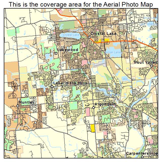 Lake in the Hills, IL location map 