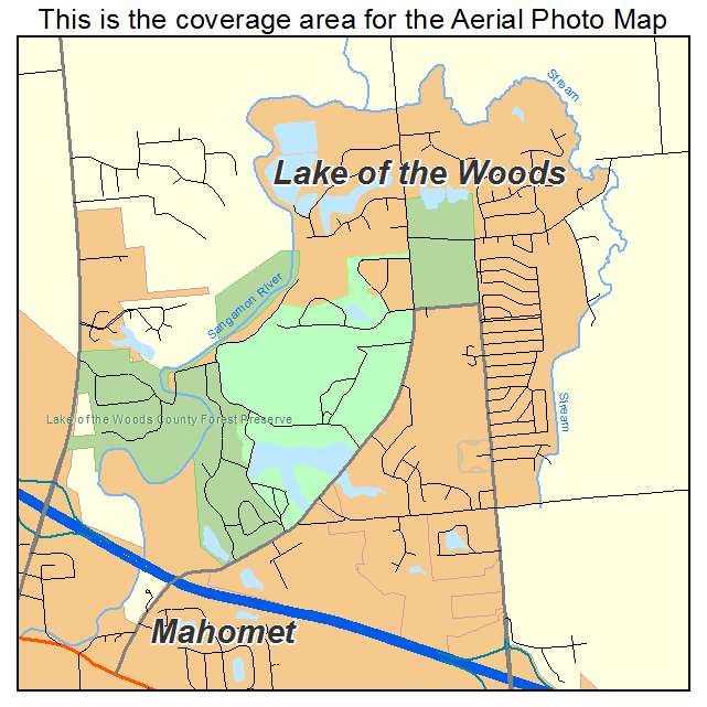 Lake of the Woods, IL location map 