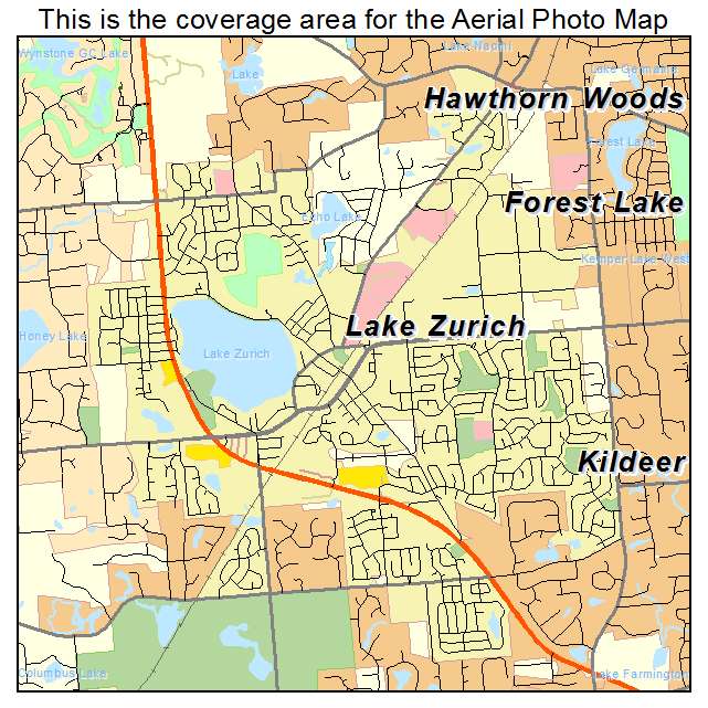 Lake Zurich, IL location map 