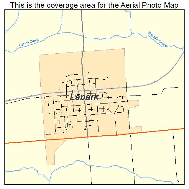 Lanark, IL location map 