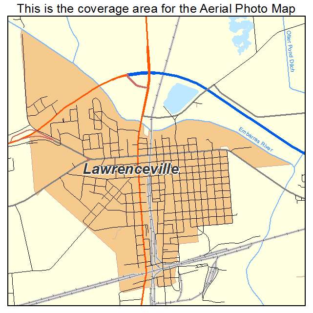 Lawrenceville, IL location map 