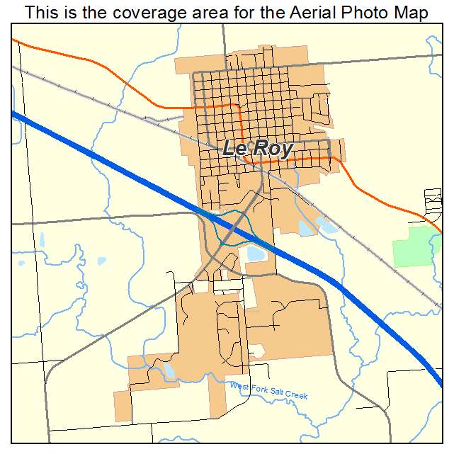 Le Roy, IL location map 