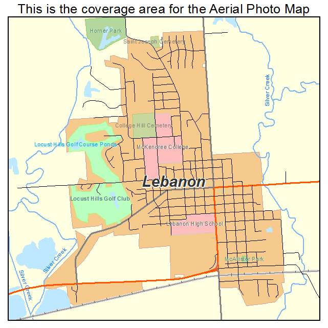 Lebanon, IL location map 