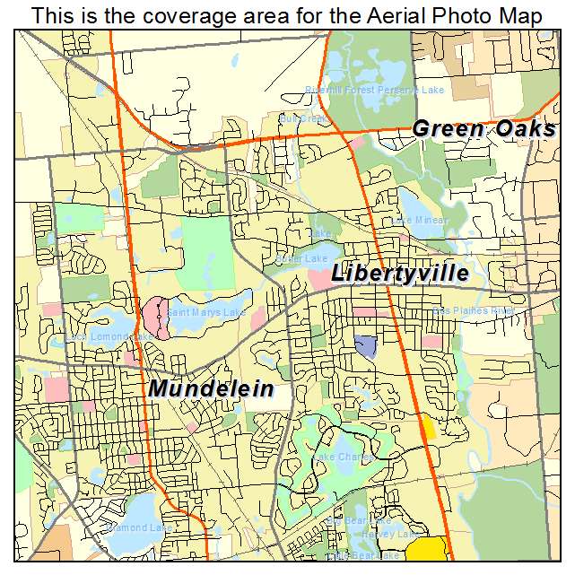 Libertyville, IL location map 