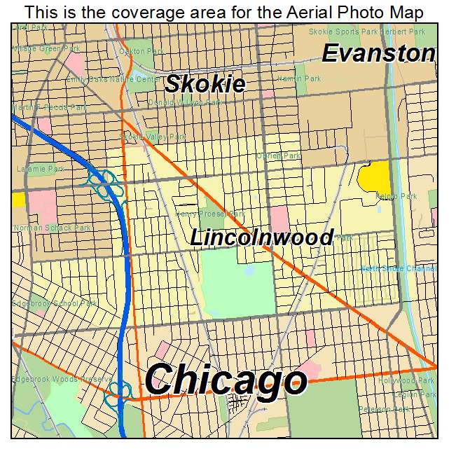 Lincolnwood, IL location map 